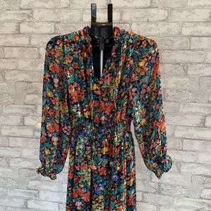 Umgee Multicolor Floral Long Sleeve Dress
